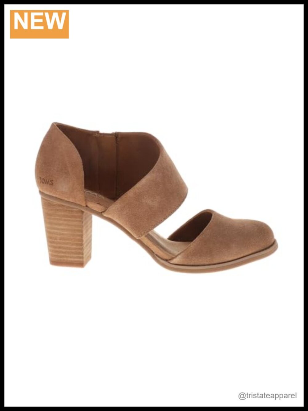 Suede Closed Toe Heeled Sandal with Cushioned Insole and Side Zipper